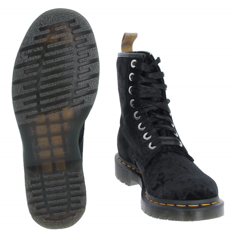 Dr martens cheap velvet boots